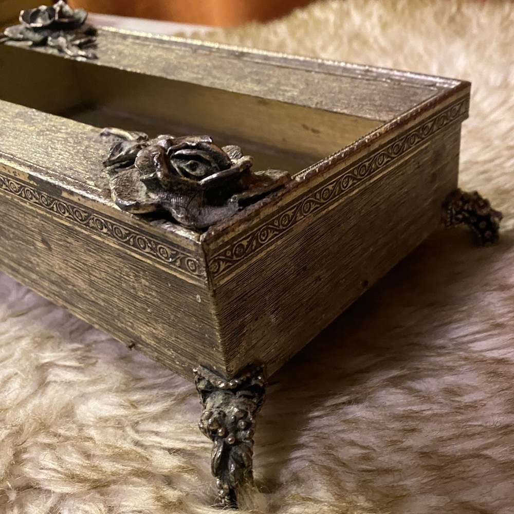 Vintage 1950s Hollywood Regency Style Tissue Box Holder